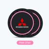 Cyrjzn1 2pcs Car Water Cup Coaster Non-Slip Mat Waterproof Drink Pad for Mitsubishi Outlander Lancer Pajero Interior Decoration