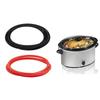 2Pieces Lid Latch Strap Rubber Band Replacement Silicone Locking Bands Strap for 6/7/8 Quart Slow Cooker Accessories