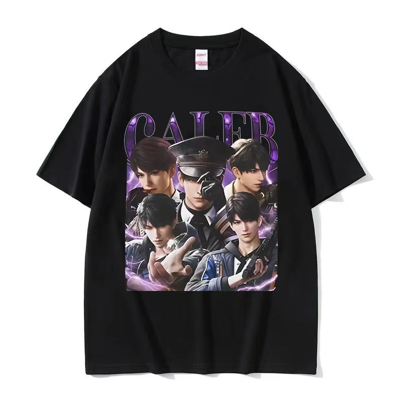2025 Summe Funny Girl Dinner Love and Deepspace Caleb Graphic Men Women Vintage Aesthetic 100 Pure Cotton Printed Tshirt Y2k