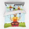 Bbq Duvet Cover Sets For Kids Teens Queen Size Lightweight Down Quilt Covers Bedroom Decor 2 Pillowcases 1 Duvet Cover No Quilt