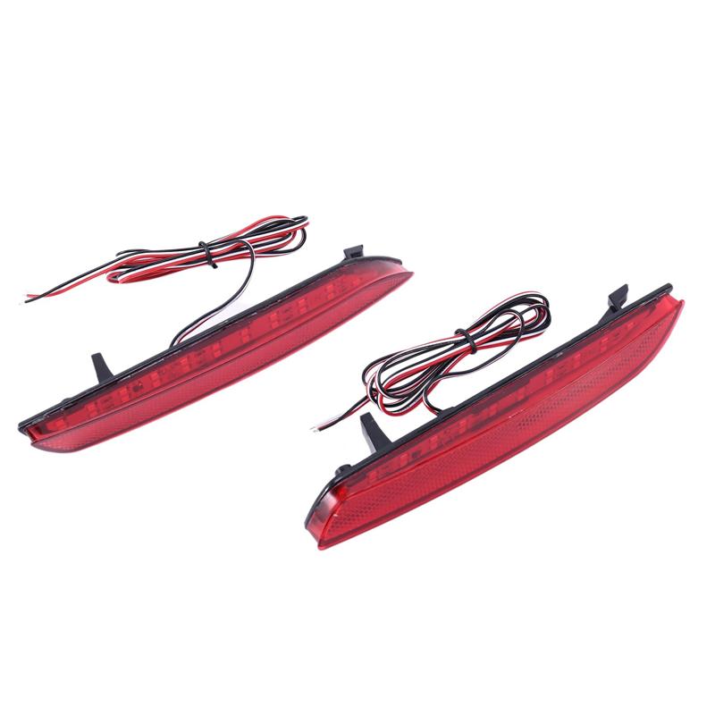 M63K-LED Tail Red Rear Bumper Reflector Light Lamp Stop Fog Brake Light For Honda JAZZ Fit 2010-2013 CRZ CRV Acura TSX