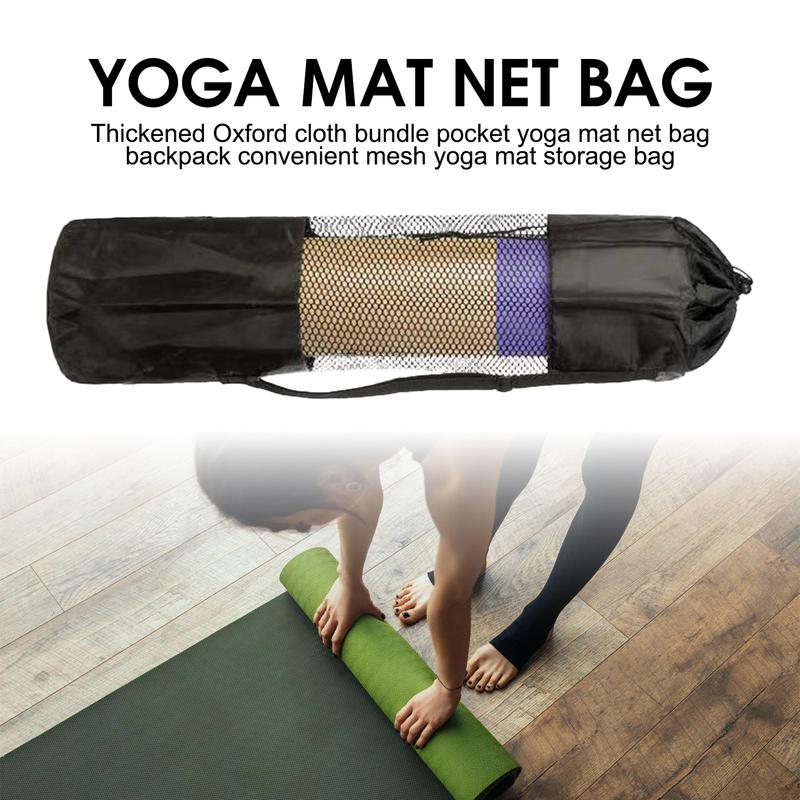 Yoga Mat Bag with Mesh Window Oxford Cloth Lightweight Waterproof for Gym Beach Travel Yoga Strap Storage