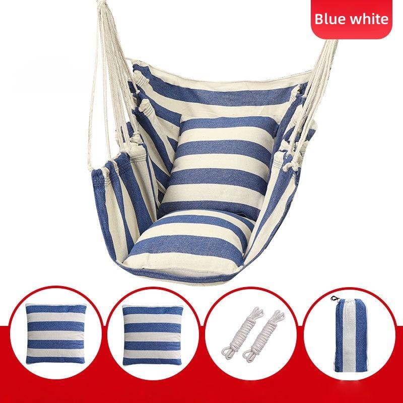 For Outdoor Garden Swings Half Wrapped Canvas Hammock Chair for Indoor Reduction Hanging Seat Leisure Swing Chair for Patio Balc