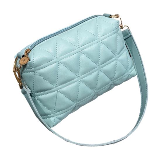 Zipper Closure Shoulder Pouch Convenient Faux Leather Fine Sewing Multipurpose Single Strap Bag CLE