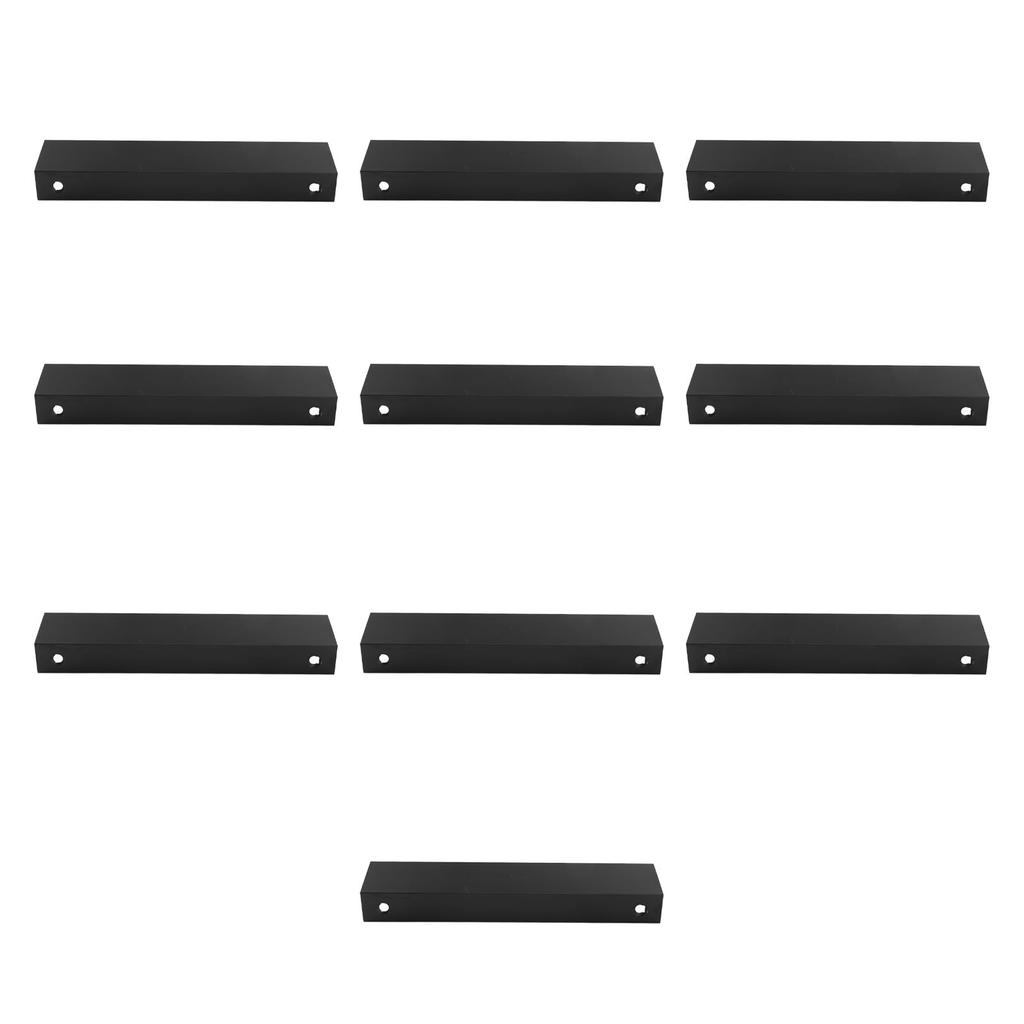 10 ks úchytek pro prsty z černé moderní hliníkové slitiny o tloušťce 1 mm, skrytá úchytka pro skříňky