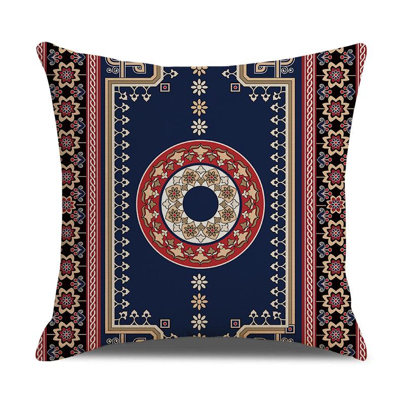 New Persian Carpet Pillowcase Holiday Decorative Pillow Short Plush Cartoon Print Sofa Pillow