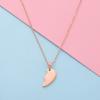 Cross-border Couple Titanium Steel Split Heart Pendant Necklace Set