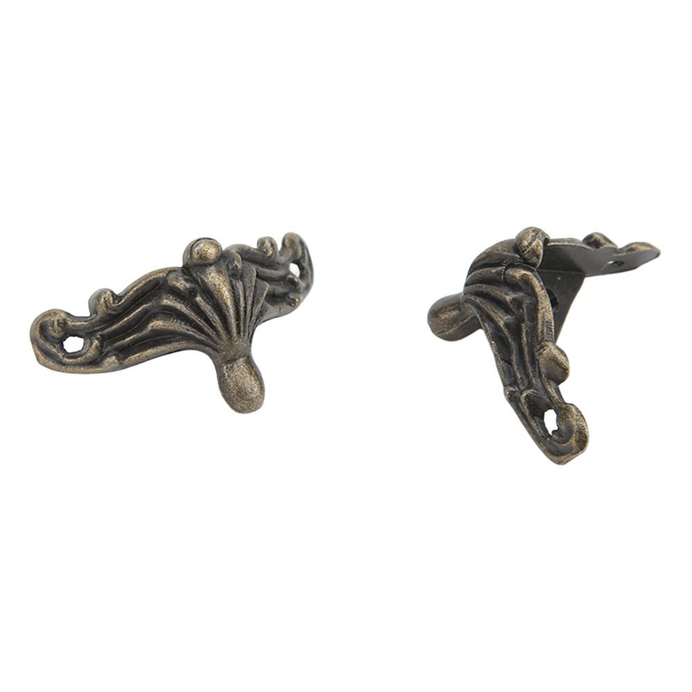12PCS Zinc Alloy Box Corner Protectors Bronze Metal Corner Protector Jewelry Box Legs  Jewelry Boxes