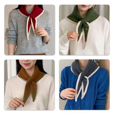 Comfortable Knitted Winter Scarf Fashionable Triangular Design High End Sense For Sensitive Skin Adults
