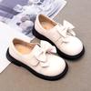 Girls Leather Shoes Spring Bow Performance Shoes Soft Sole Fashion Loafers Mary Jane Shoes for Kids