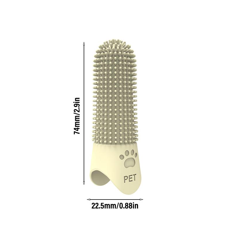 Cepillo de Dientes para Perros de Silicona Suave Cepillo de Dedo 360° para Perros Gatos Cepillo de Dedo Duradero para Mascotas Herramienta de Limpieza Dental para Todas las Razas