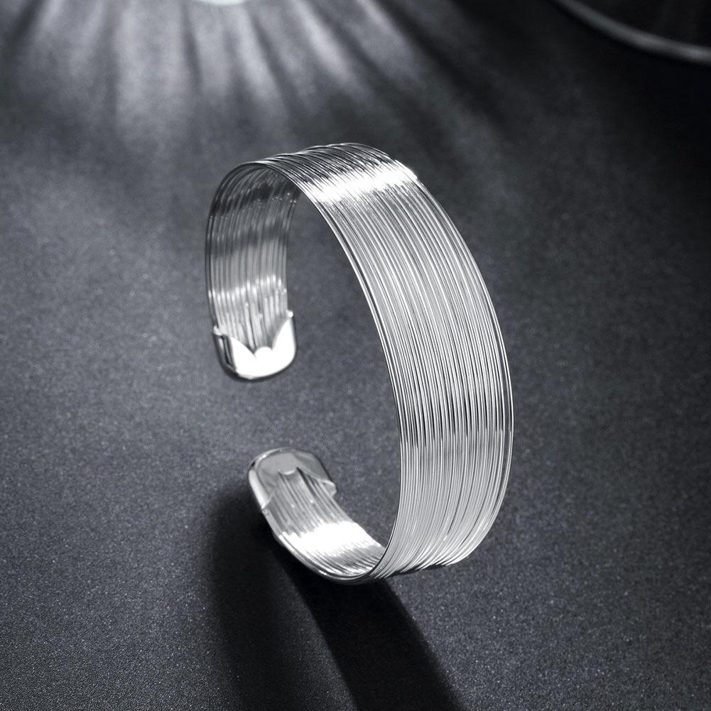 Copper Plating Open Bangle Adjustable Size Cuff Bracelet Made Of Many Coppery Color Threads Artistic Design For Women'S Jewelry