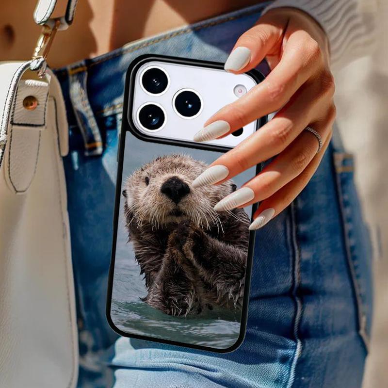Sea Otter Animal Phone Case For iPhone 17 Air 14 15 13 12 Max Cover For Apple 16e 11 Pro Max Plus Coque