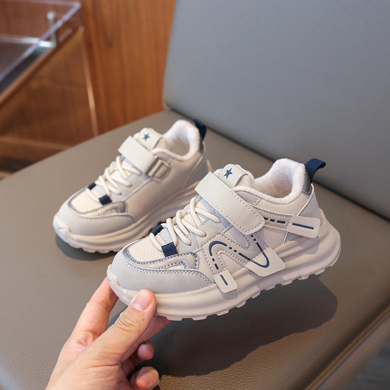 

Children s sports shoes Boys and girls two cotton shoes 2024 winter new casual shoes winter middle-aged children s running cotton shoes 27 yards/inner length about 16.5cm синий
