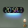 Humidity Display LED Digital Wall Clock Temperature Display Wall-mounted Clock  Home Decor