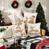 Christmas Decorative Pillows With Deer Snowman Santa Polyester Pillowcase, Sofa Decorative Cushion Cov Headboard Pillow