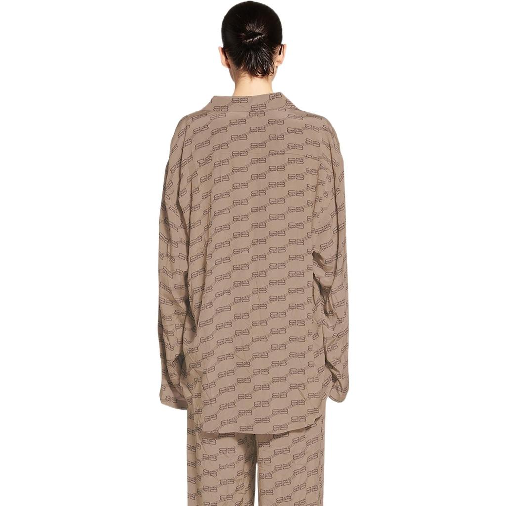 Balenciaga Monogram Shirt 'Beige/Brown' 681631TML359378