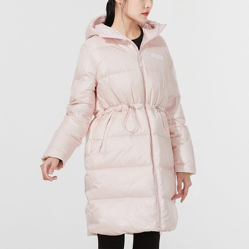 Puma Adjustable Down Coat Casual Warm Mid-Length Hooded Down Jacket Winter Women Coats Lilac 846334-36