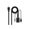 Convertisseur VGA vers HDMI - Nano Cable - 1,8 m - Noir - 1920x1080@60Hz - Audio Jack 3,5 mm - USB-A pour alimentation