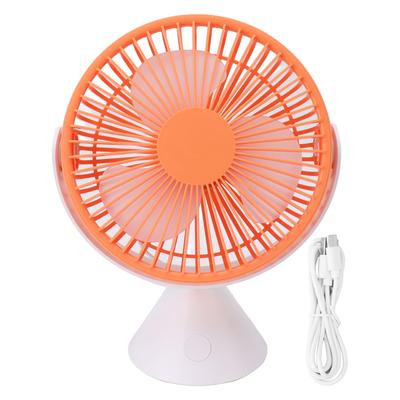 3 Speed Desktop Table Top Fan Hanging Stand Dual Use USB 360 Degrees Rotation Camping Tent Ceiling Fan 1500mAh Orange