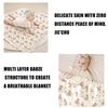 Breathable Cotton Baby Blanket Newborns Bath Towel with Delicate Floral Pattern Stylish Nursery Essential 90x100cm