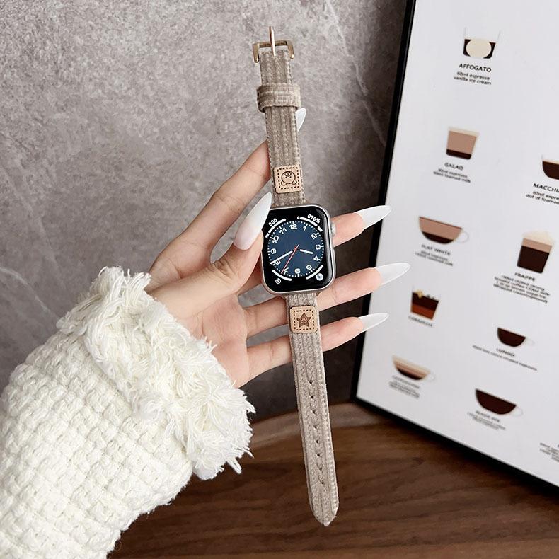 For Apple Watch Applewatchs10 Strap Bear Star Corduroy Iwatch98765Se Fine