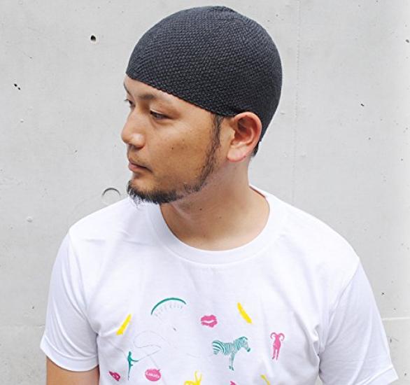 Nakota Hemp Islamic Short Large Made in Suitable for Spring and Mixed Brown Hat, Beanie, Men's, Size, Opaque, Japan, Anti-Odor, Antibacterial, Summer,