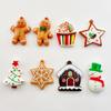 5pcs Creativity Resin Christmas Pendants DIY Jewelry Making Earrings Bead Necklaces Keychains Jewelry Decoration Accessories