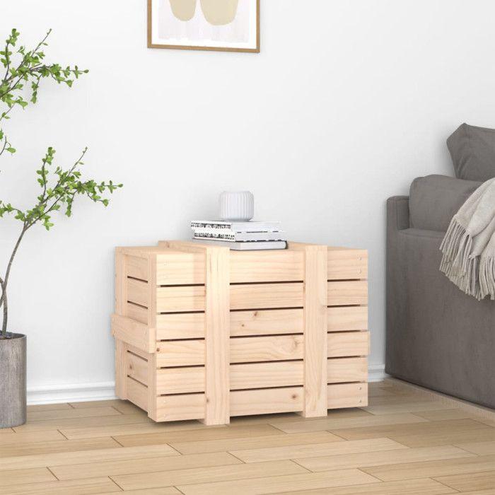 VidaXL Storage Box 58x40.5x42 Cm Solid Pine Wood 824993