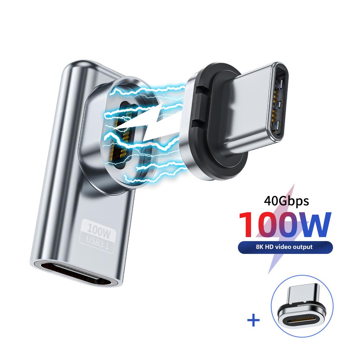 

24-контактний магнітний адаптер USB-C для швидкої зарядки PD100W - сумісний з USB 3.1