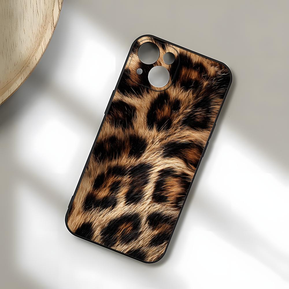 Luxurious Leopard Print Phone Case For IPhone 17 Pro Max 15 Pro 16 14 Plus 12 13 Mini 11 Pro Shockproof Soft Cover