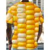 Men's 3D Printed Round Neck Casual T-shirt for Summer Wear Lightweight Breathable Trendy Vibrant Fresh Produce Element Pattern Printed T-shirt