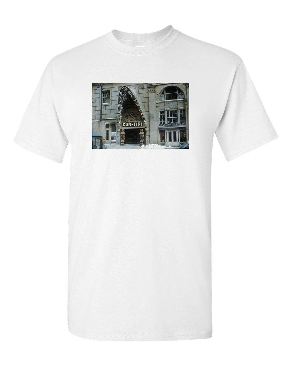 Retro Tiki T Shirt White Cotton Bar Mug Restaurant No. 70 Kon Tiki L