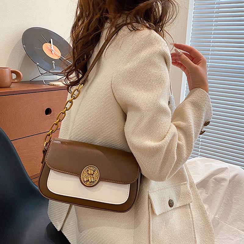 Нова невелика сумка під пахвами 2024 року, проста та модна сумка-багет, висококласна ретро-сумка через плече на одне плече