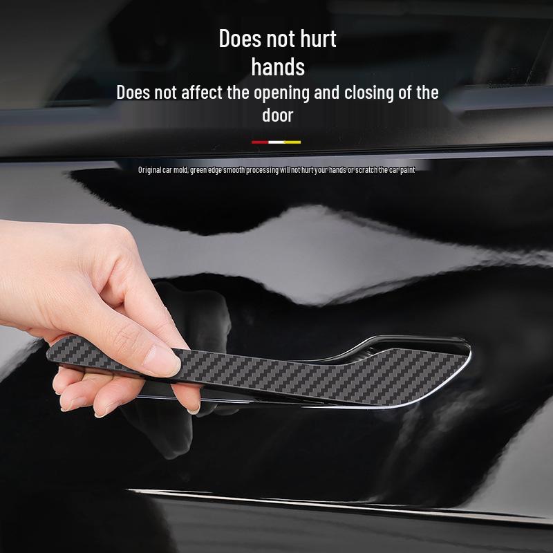 Tesla Model 3/Y Carbon Fiber Door Handle Stickers - Renewed Version 3
