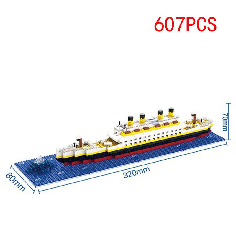 Titanic Micro Mini Building  Blocks   Assembly Toy  Cruise Ship Brick Model  DIY Toys Boat Kids Kit Educational Toy Gift