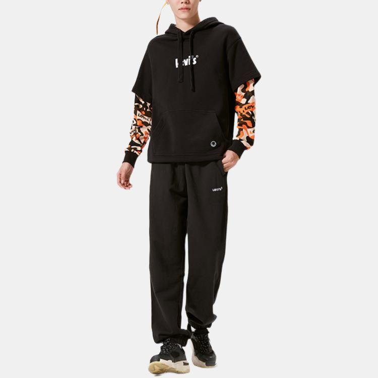 Levis FW22 Camouflage-Print Hoodie Herren Hoodies Schwarz A5186-0000