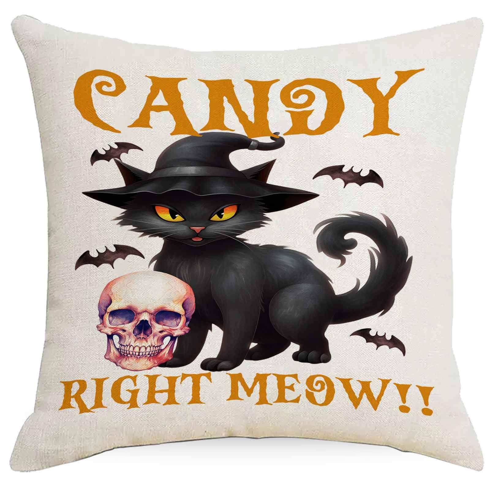 

Новая Хэллоуинская наволочка Домашняя подушка для спины Подушка для дивана Льняная наволочка 45 * 45Cm