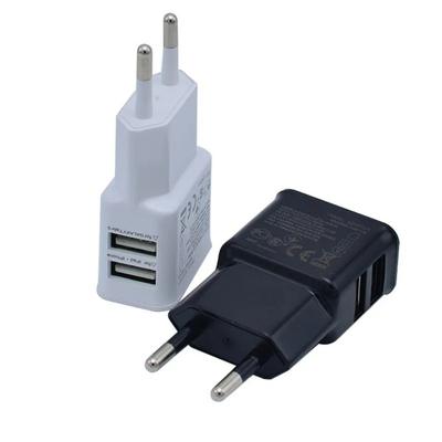 EU Plug 5V Dual USB Universal Mobile Phone Chargers Travel Power Charger Adapter Plug for For iPhone Samsung Xiaomi