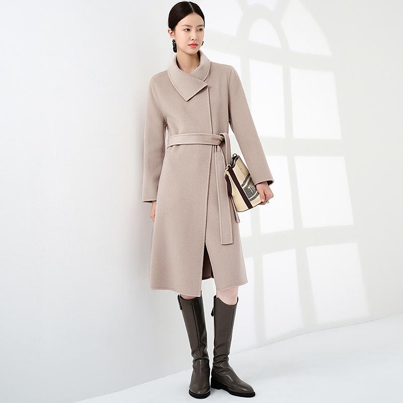

Carefully Selected Pure Cashmere Women s Coat 2024: Double-Faced Outerwear for Autumn/Winter Small чёрный