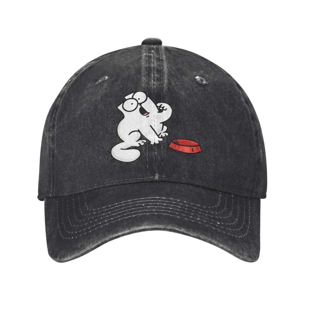 Berretto da Baseball Lavato Simons Cat Estivo Hip Hop Cappelli Per Donne Unisex Moda Escursionismo Pesca Sole Snapback