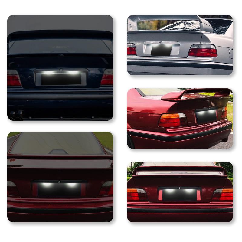 For BMW E36 318i 318is 318ti 325i M3 1992-1998 Led License Plate Light 18SMD White 12v Number Plate Lamp Bulbs