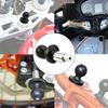 Ball Head Kit Black For RAM Mount Kit Fork Stem Base Set Motorcycle Bike Rubber