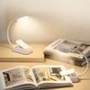 LED Clip On Book Light Portable Reading Light Battery Powered 3 Color Eye Protection Stepless Dimmable Mini Desk Lamp