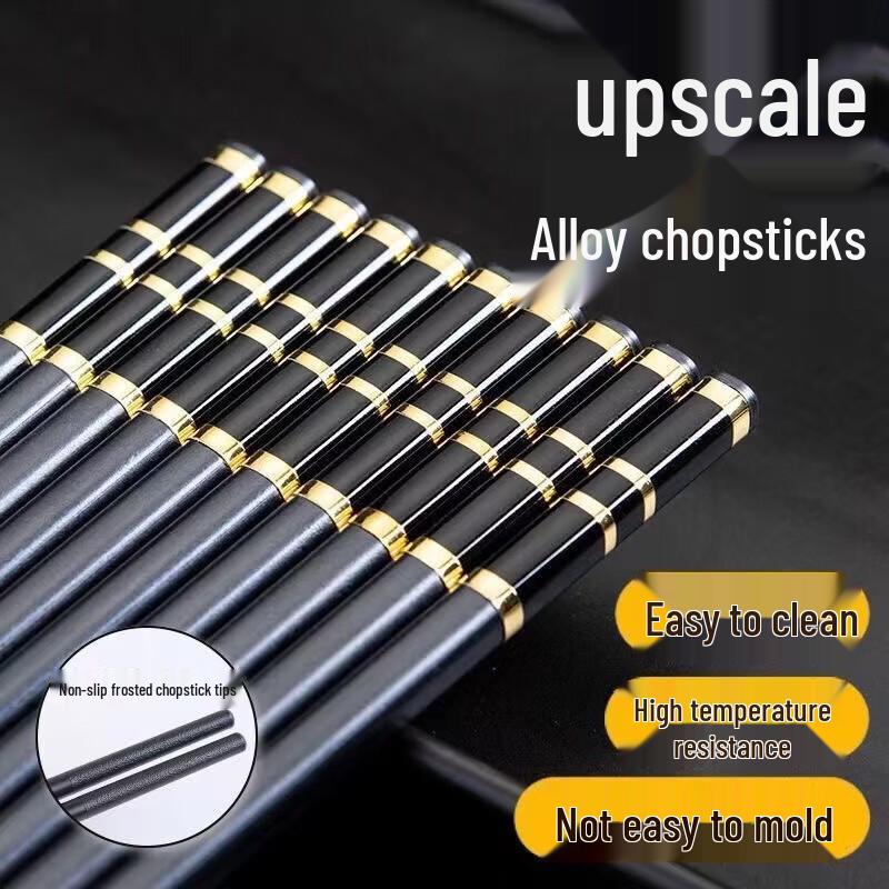 Ru Han Paint-Free Wax-Free Anti-Slip Alloy Chopsticks
