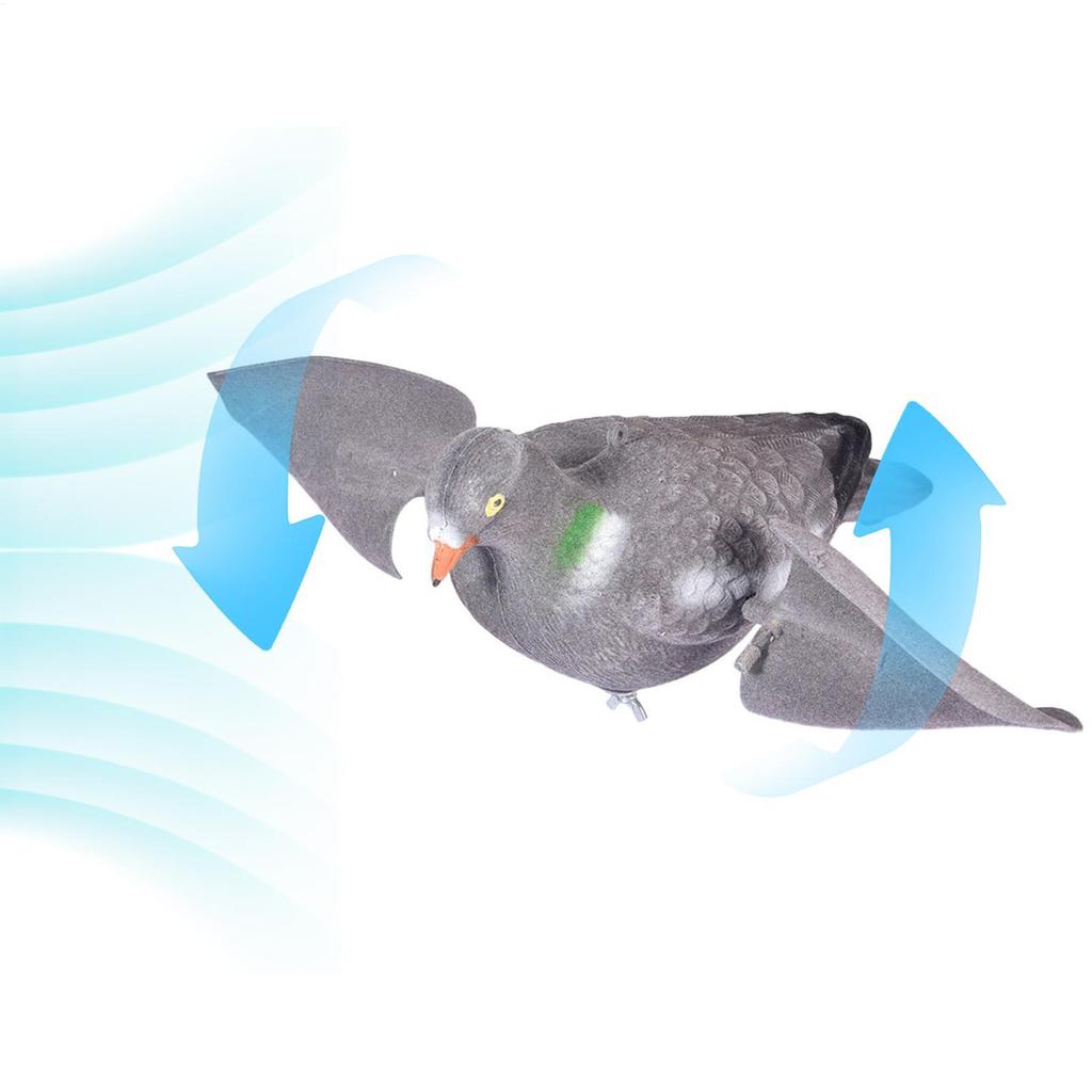 Outdoor Pigeons Motion Decoy Simulation Bait Wind Decoy With Movable Wings For Garden Decor