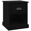 VidaXL Table de chevet noir 39x39x47,5 cm bois d’ingénierie 816130