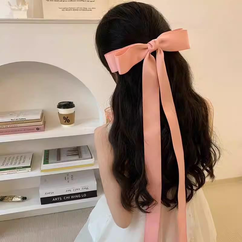 Jennie Style Extra Long Ribbon Hair Clip – French Girl Accessory for Going Out