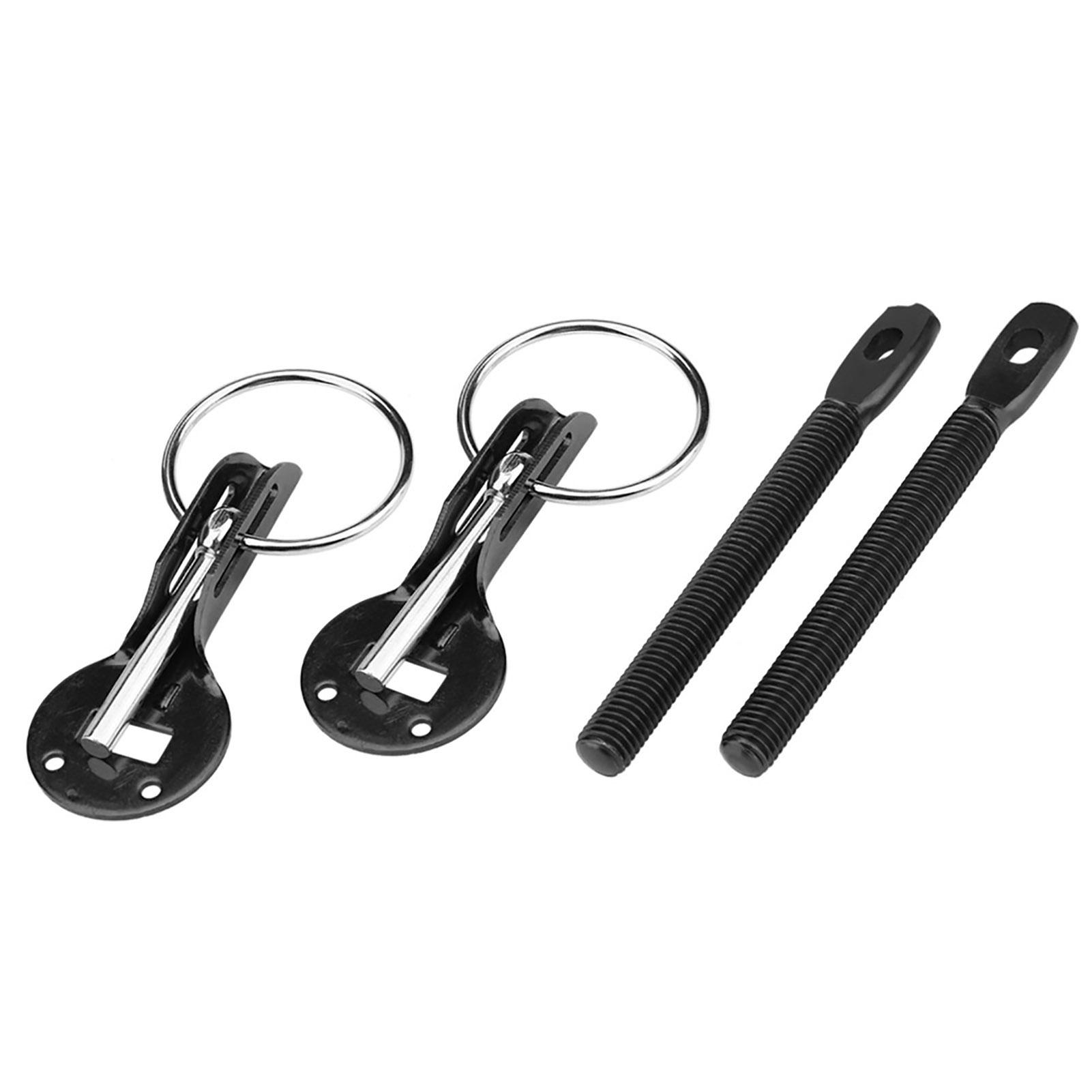 

Universal Bonnet Hood Pin Pins Lock Latch Kit for Racing Sport Car Black чёрный