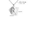 Valentine's Day Love you Secret Hidden Message Pendant Necklace Stainless Steel Can Open Photo Frame Envelope Necklace